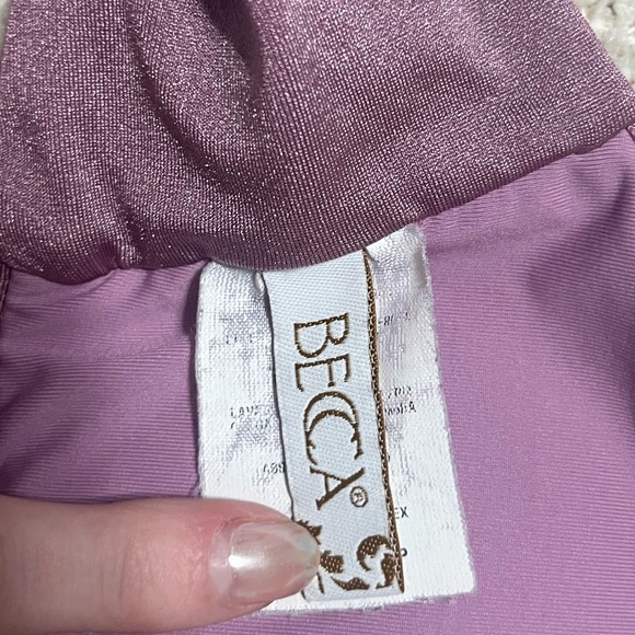 Becca by Rebecca Virtue swim top- size small - metallic purple - Picture 4 of 5